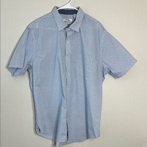 Van Heusen Blue Casual Button Down Shirt Classic Collar